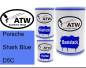 Preview: Porsche, Shark Blue, D5C: 500ml Lackdose + 500ml Klarlack + 250ml Härter - Set, von ATW Autoteile West.